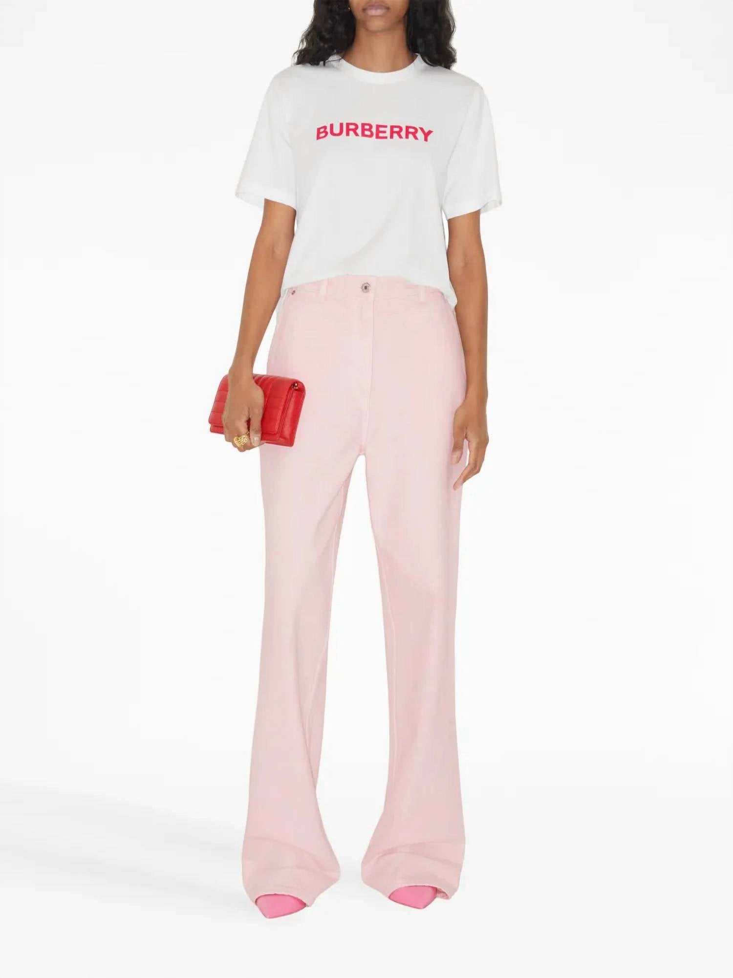 Хлопковая футболка с логотипом белого цвета Burberry, белый
Хлопковая футболка с логотипом белого цвета Burberry, белый