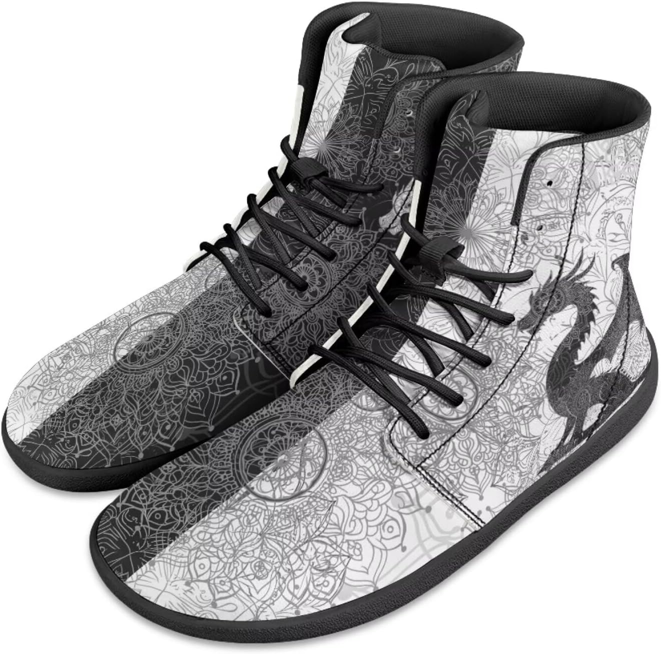 Мужские кроссовки Barefoot Shoes с принтом Datura Animals: высокие, с широким носком, на шнуровке, с нескользящей подошвой, для тренировок и бега Xixirimido, Datura Dragon
Мужские кроссовки Barefoot Shoes с принтом Datura Animals: высокие, с широким носком, на шнуровке, с нескользящей подошвой, для тренировок и бега Xixirimido, Datura Dragon