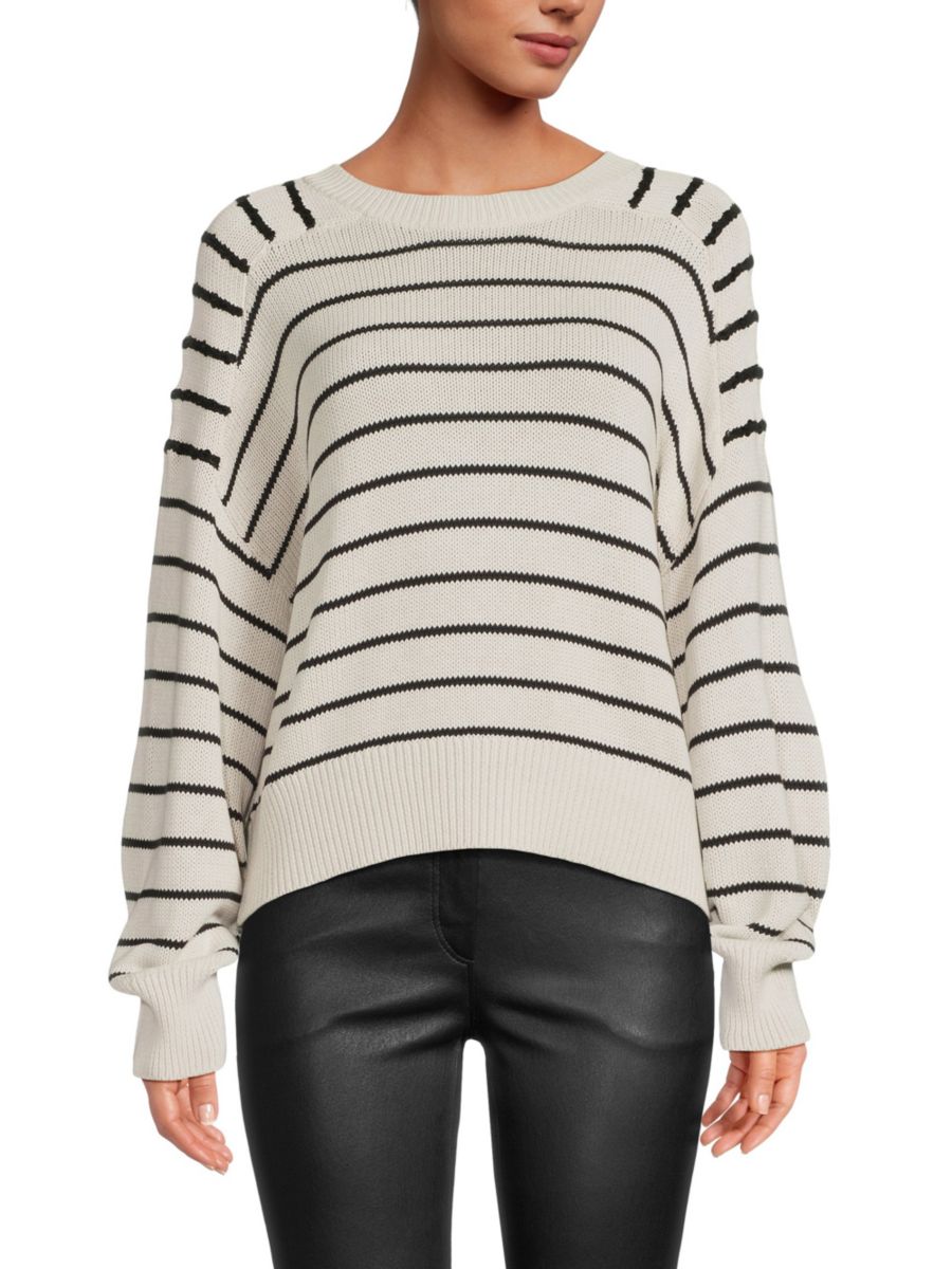 Полосатый свитер с рукавами-колокольчиками Brunello Cucinelli, цвет Oatmeal
Полосатый свитер с рукавами-колокольчиками Brunello Cucinelli, цвет Oatmeal