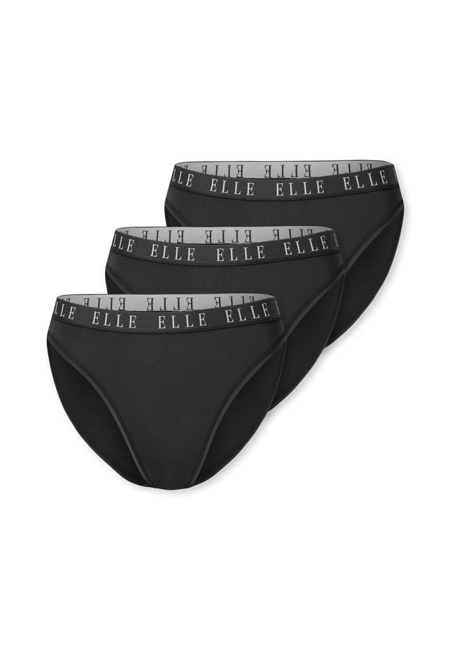Трусы с высоким вырезом - логотип Elle, черный
Трусы с высоким вырезом - логотип Elle, черный