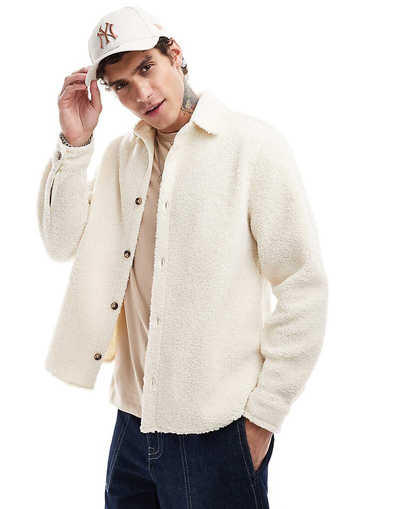 ASOS DESIGN – рубашка из овчины цвета экрю
ASOS DESIGN – рубашка из овчины цвета экрю