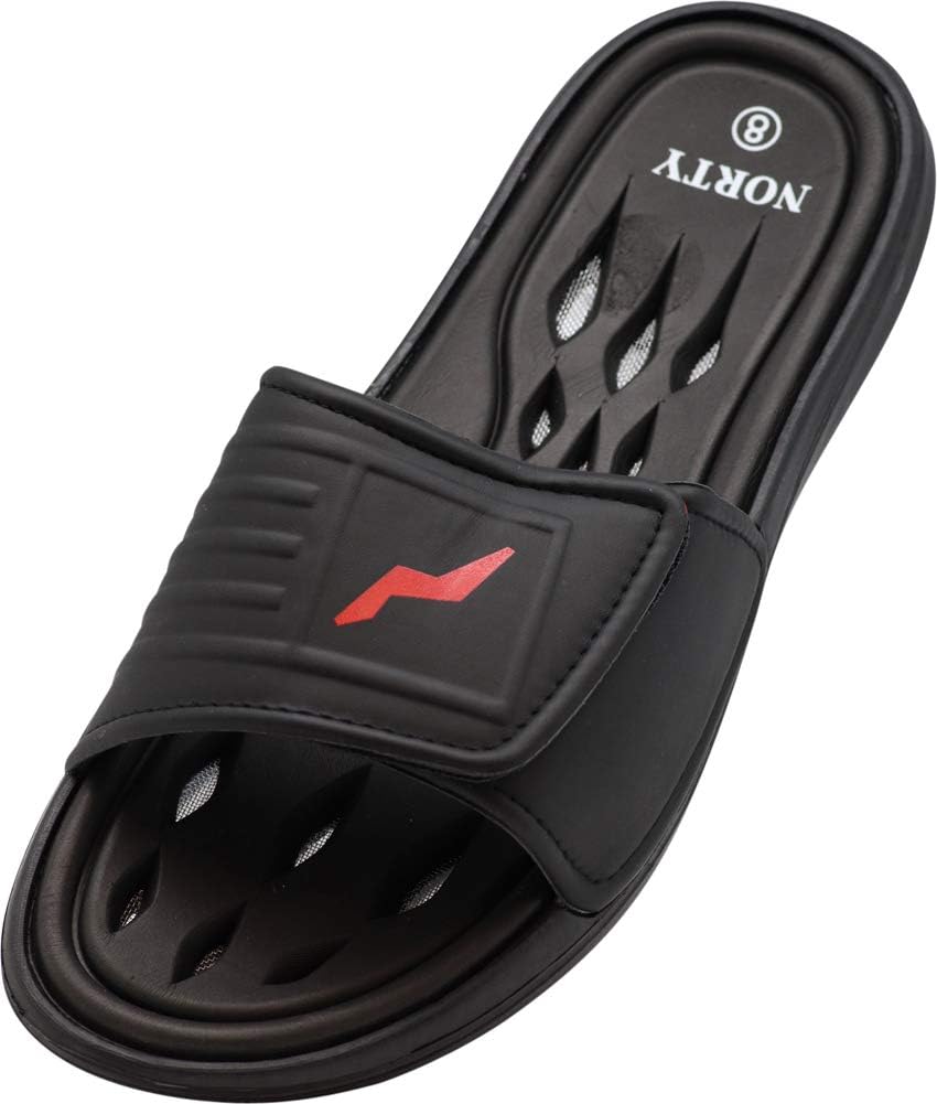 Сланцы для мужчин NORTY Young с дренажной системой, быстро сохнут- для пляжа, бассейна, душа, размер маломерит на 1, черный/красный
Сланцы для мужчин NORTY Young с дренажной системой, быстро сохнут- для пляжа, бассейна, душа, размер маломерит на 1, черный/красный