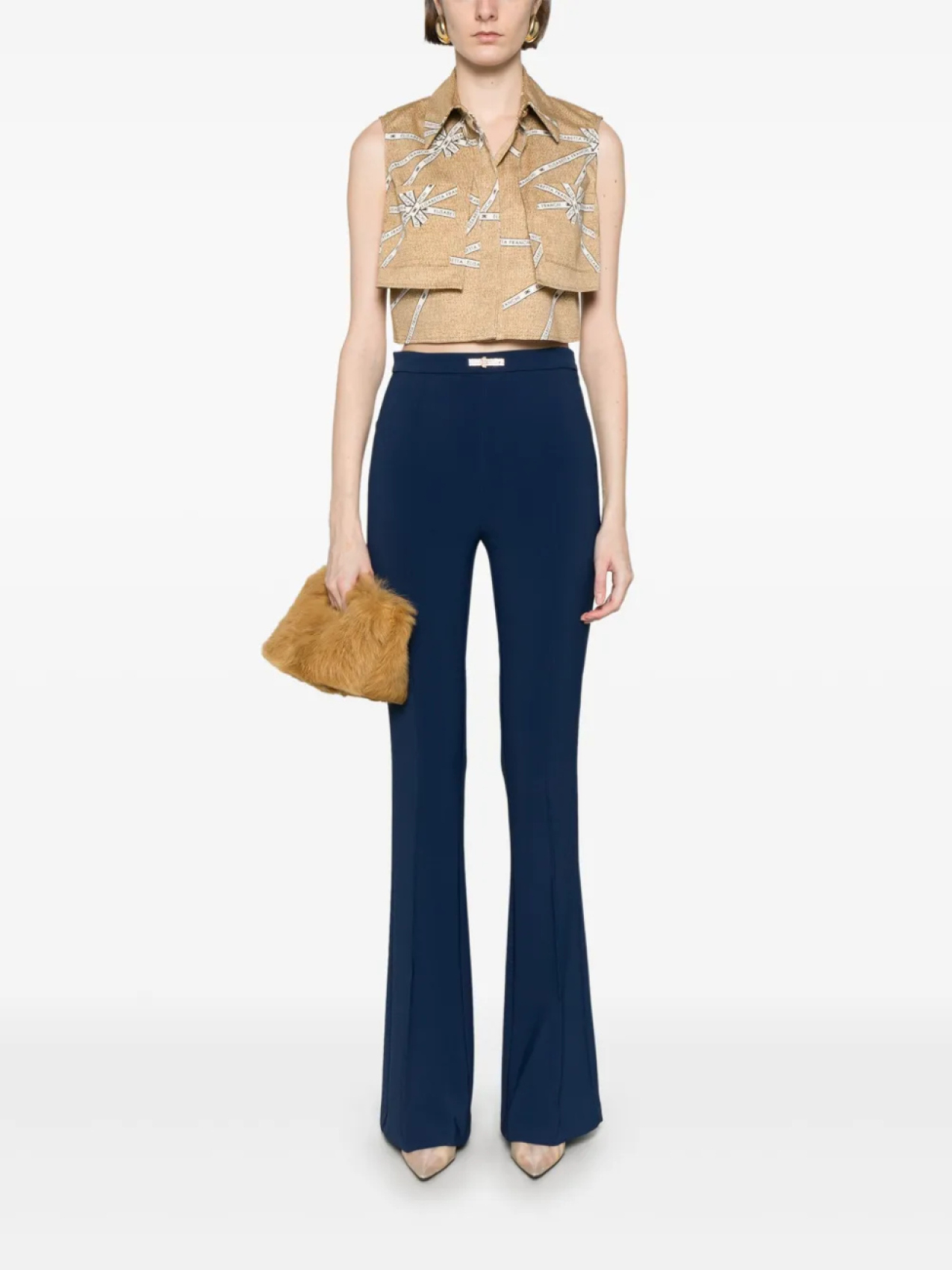 Рубашка Elisabetta Franchi с логотипом, нейтральный
Рубашка Elisabetta Franchi с логотипом, нейтральный