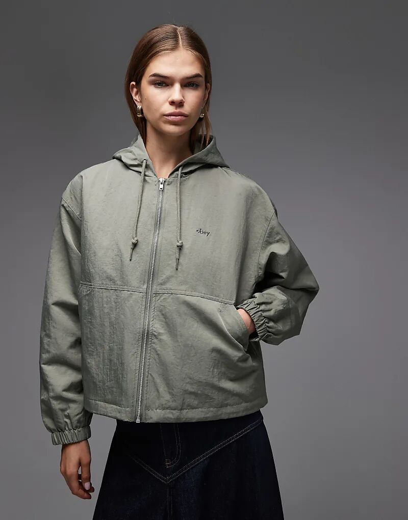Куртка-дождевик Obey Lula с капюшоном светло-серого цвета
Куртка-дождевик Obey Lula с капюшоном светло-серого цвета