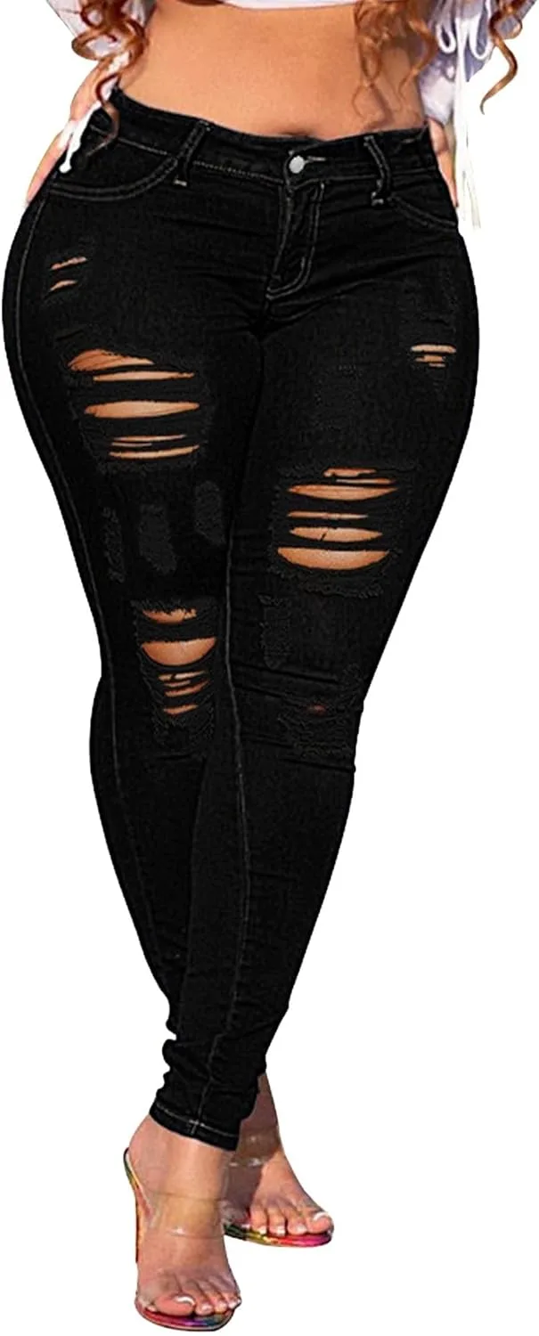 Raboolion женские рваные скинни джинсы Mid Rise Stretch
Raboolion женские рваные скинни джинсы Mid Rise Stretch