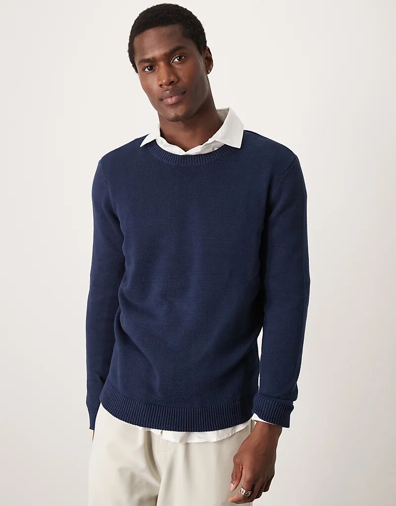 Трикотажный джемпер средней плотности темно-синего цвета ASOS DESIGN
Трикотажный джемпер средней плотности темно-синего цвета ASOS DESIGN