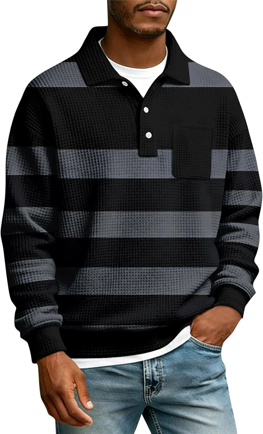 Мужская рубашка-поло с длинным рукавом Henley Casual Rugby Button Big and Tall Vintage Golf Cotton Pullover ADHOWBEW
Мужская рубашка-поло с длинным рукавом Henley Casual Rugby Button Big and Tall Vintage Golf Cotton Pullover ADHOWBEW