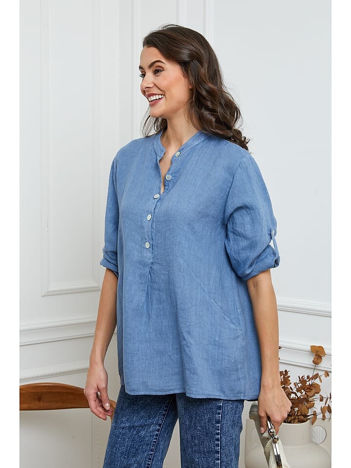 Блуза La Compagnie Du Lin, синий 
Блуза La Compagnie Du Lin, синий