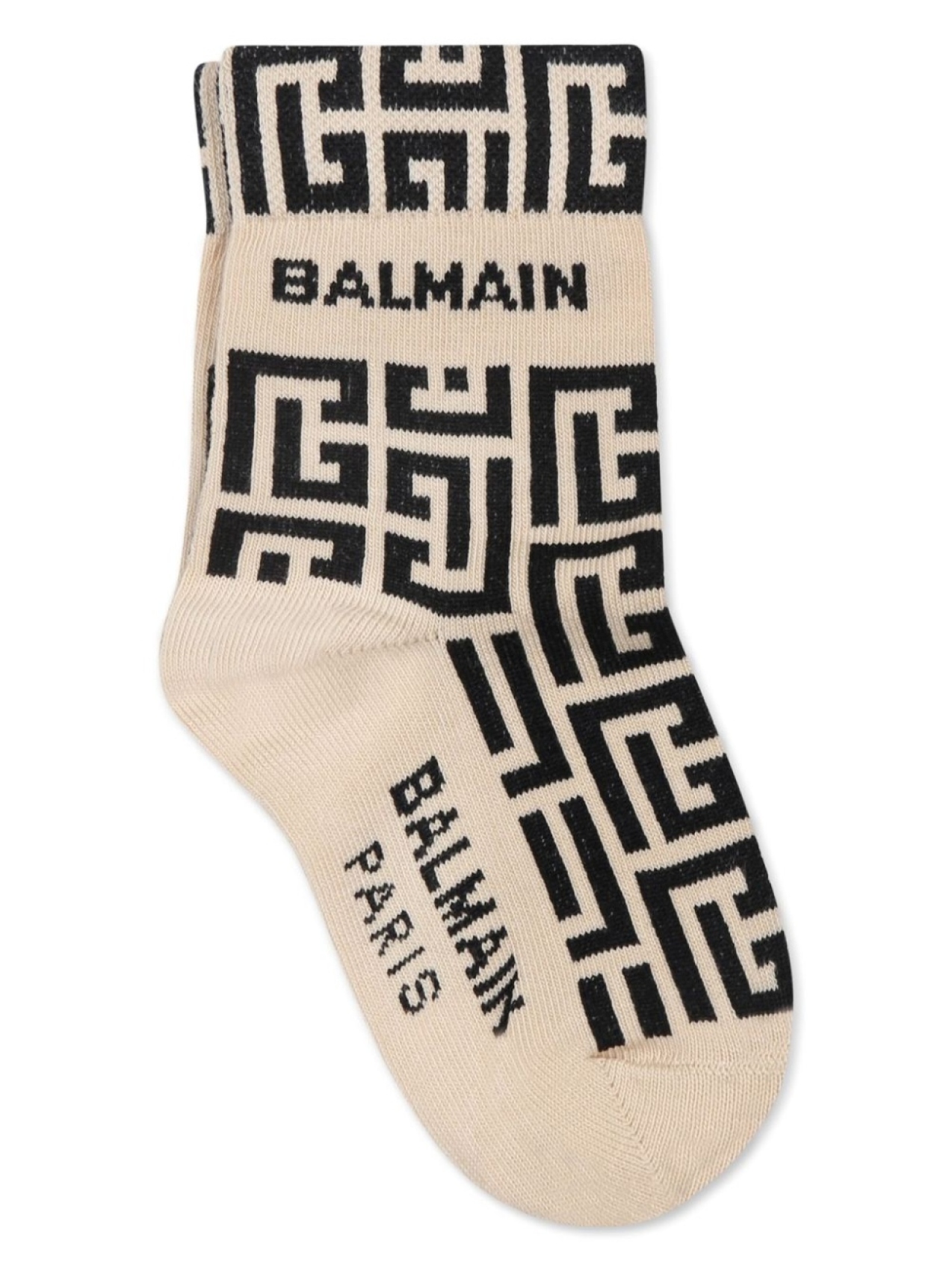 Balmain Kids носки с логотипом, коричневый 
Balmain Kids носки с логотипом, коричневый