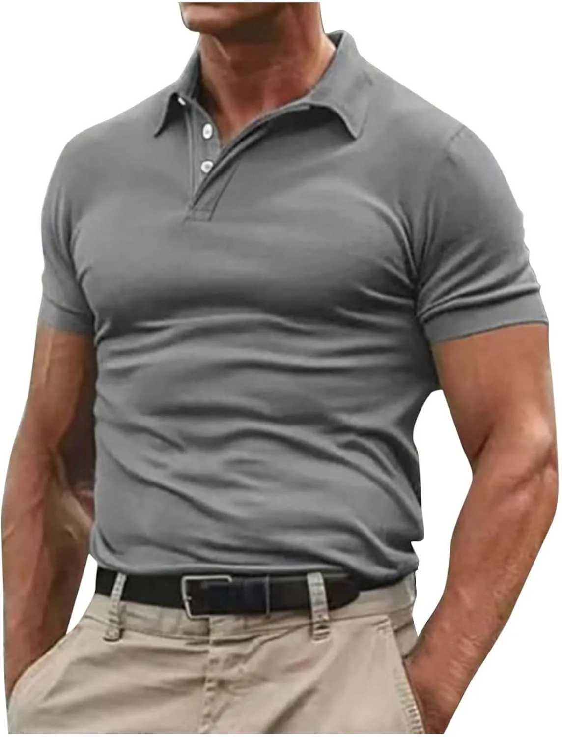 Футболка с коротким рукавом и высоким воротником для мужчин
Футболка с коротким рукавом и высоким воротником для мужчин