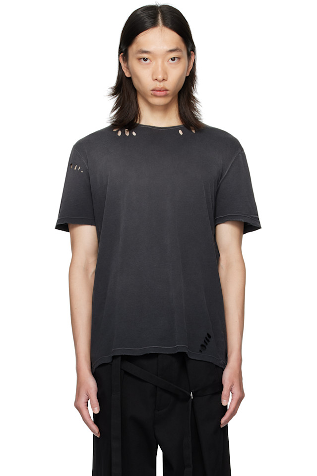 Ann Demeulemeester Черная футболка с изображением вечного орла и баптистского стандарта
Ann Demeulemeester Черная футболка с изображением вечного орла и баптистского стандарта