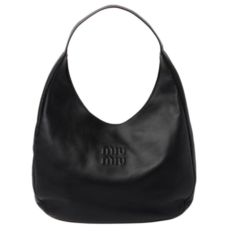 MIU MIU Кожаная сумка хобо на плечо женская черная
MIU MIU Кожаная сумка хобо на плечо женская черная