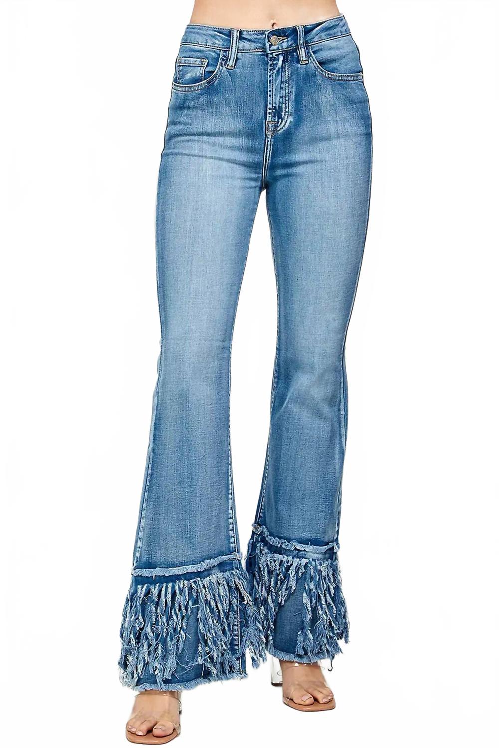 I&M Jeans Джинсы с высокой посадкой, рваными краями и расклешенной юбкой, средней степени выцветания
I&M Jeans Джинсы с высокой посадкой, рваными краями и расклешенной юбкой, средней степени выцветания