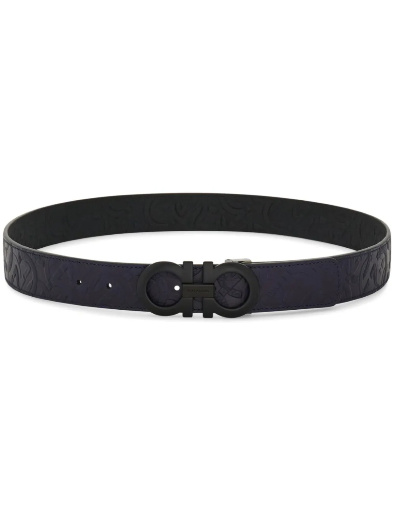 Ferragamo двусторонний ремень с декором Gancini, синий
Ferragamo двусторонний ремень с декором Gancini, синий
