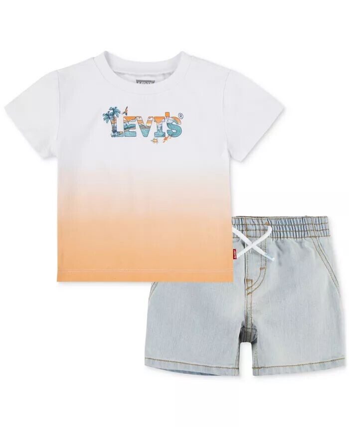 Футболка с логотипом Little Boys Beach и джинсовые шорты, комплект из 2 предметов Levi'S, белый
Футболка с логотипом Little Boys Beach и джинсовые шорты, комплект из 2 предметов Levi'S, белый