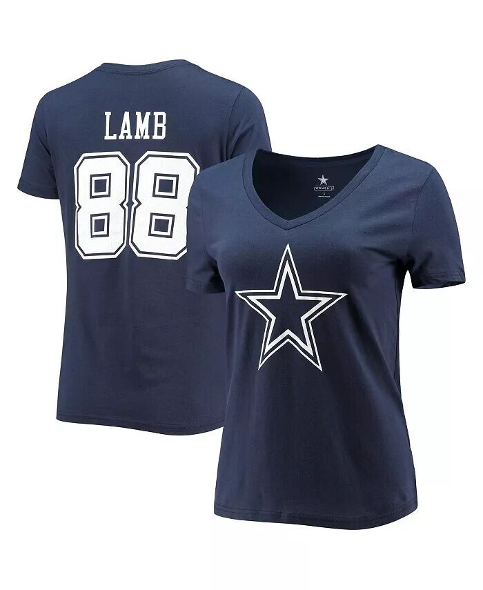 Женская футболка Cee Dee Lamb темно-синего цвета со значком игрока Dallas Cowboys, именем и номером, с v-образным вырезом Fanatics
Женская футболка Cee Dee Lamb темно-синего цвета со значком игрока Dallas Cowboys, именем и номером, с v-образным вырезом Fanatics