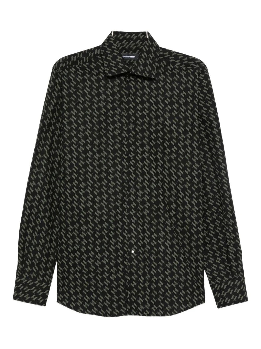 Хлопковая рубашка с узором KARL LAGERFELD, черный
Хлопковая рубашка с узором KARL LAGERFELD, черный