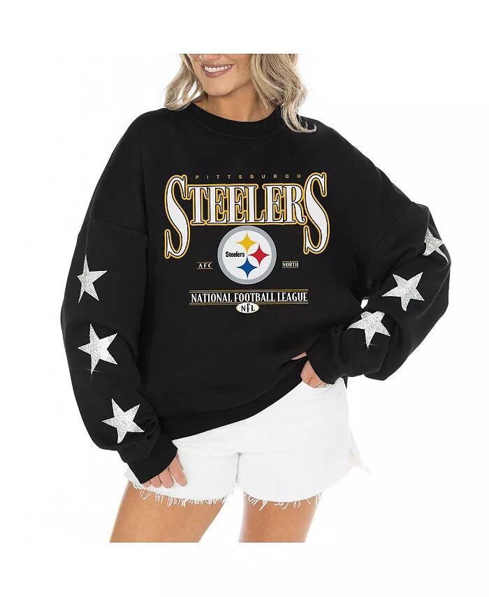 Женский черный свитер Pittsburgh Steelers со стразами и звездами на рукавах Settle the Score Tri-Blend Gameday Couture
Женский черный свитер Pittsburgh Steelers со стразами и звездами на рукавах Settle the Score Tri-Blend Gameday Couture
