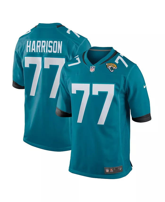 Мужская игровая футболка Anton Harrison цвета морской волны, Jacksonville Jaguars, выбор в первом раунде драфта NFL 2023 Nike
Мужская игровая футболка Anton Harrison цвета морской волны, Jacksonville Jaguars, выбор в первом раунде драфта NFL 2023 Nike