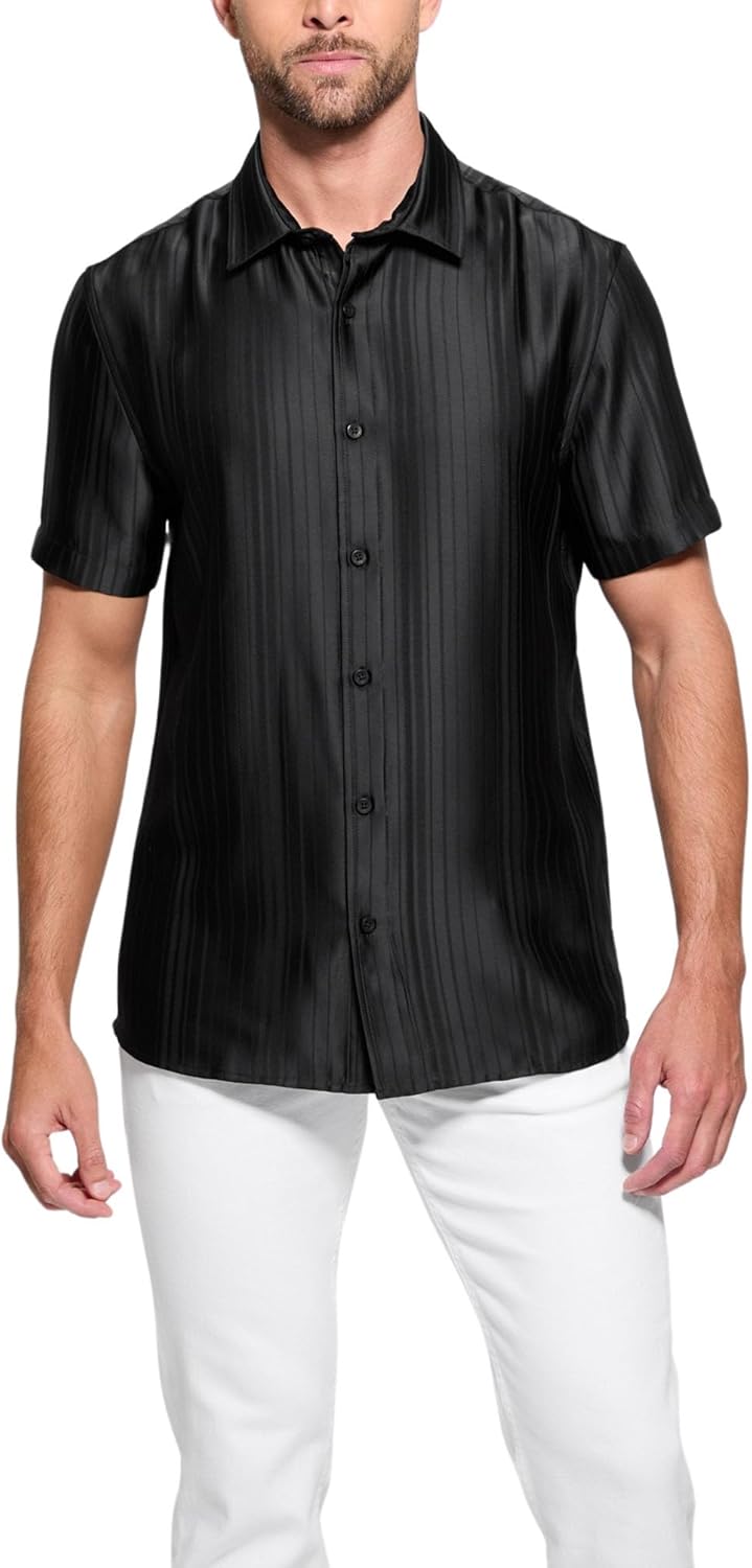 Мужская рубашка GUESS Eco с короткими рукавами и принтом «Лиам», Jet Black
Мужская рубашка GUESS Eco с короткими рукавами и принтом «Лиам», Jet Black