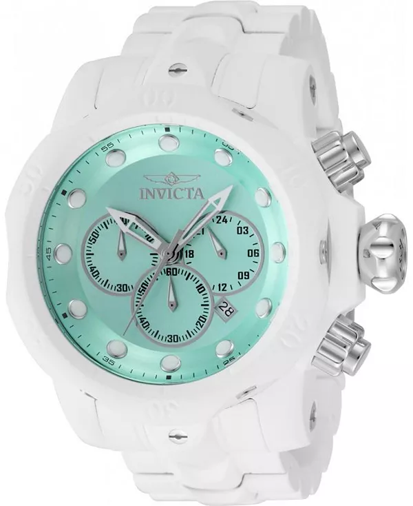 Мужские кварцевые часы-хронограф Venom 48222 с бирюзовым циферблатом Invicta, silver
Мужские кварцевые часы-хронограф Venom 48222 с бирюзовым циферблатом Invicta, silver