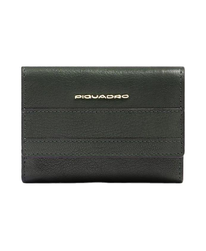 Небольшой кожаный кошелек для женщин с отделениями для кредитных карт, с защитой от RFID-сканирования. Piquadro, зеленый
Небольшой кожаный кошелек для женщин с отделениями для кредитных карт, с защитой от RFID-сканирования. Piquadro, зеленый