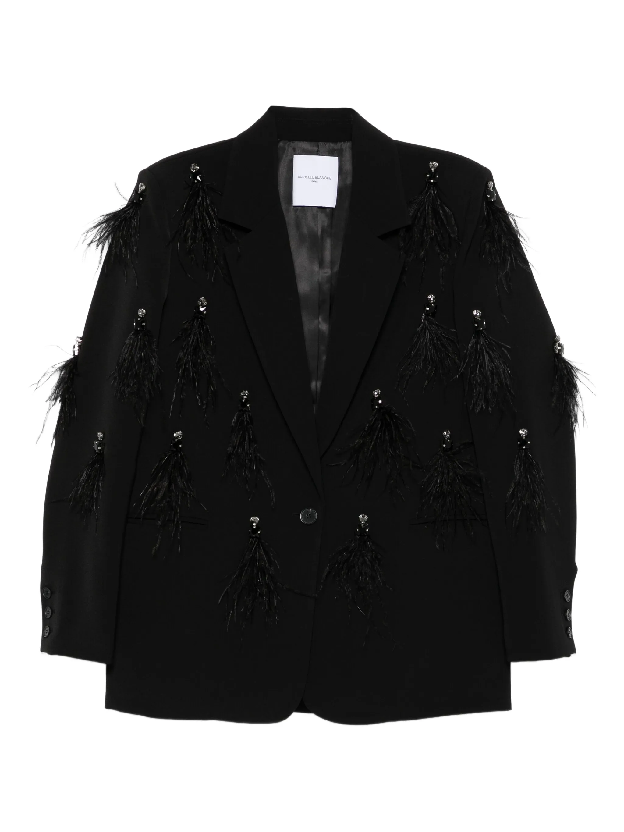 Блейзер с перьями Isabelle Blanche, черный
Блейзер с перьями Isabelle Blanche, черный