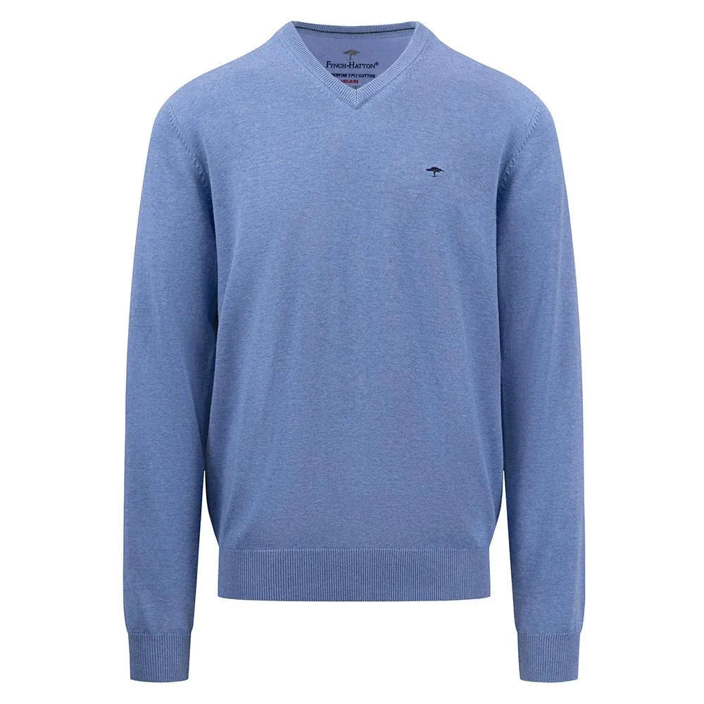 Свитер Fynch Hatton 1413211 V Neck, синий 
Свитер Fynch Hatton 1413211 V Neck, синий