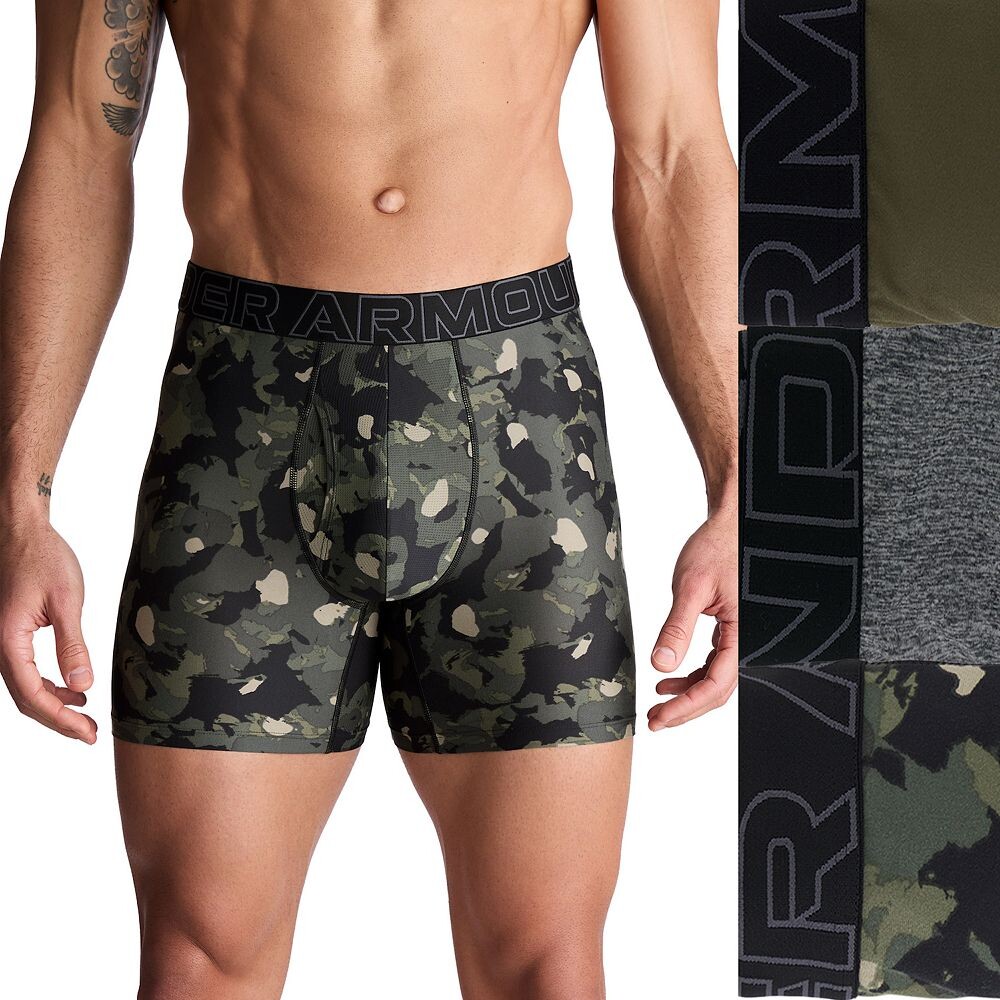 Комплект мужских трусов-боксеров Under Armour Performance Tech Fashion 6 из трех пар, цвет Marine Od Green 
Комплект мужских трусов-боксеров Under Armour Performance Tech Fashion 6 из трех пар, цвет Marine Od Green