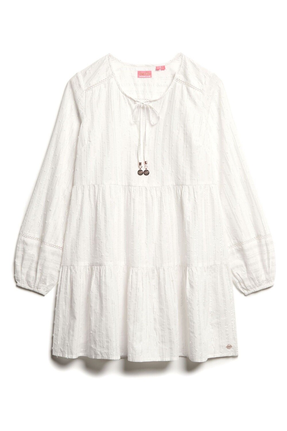 Многослойное мини-платье Ibiza с длинными рукавами Superdry, белый
Многослойное мини-платье Ibiza с длинными рукавами Superdry, белый