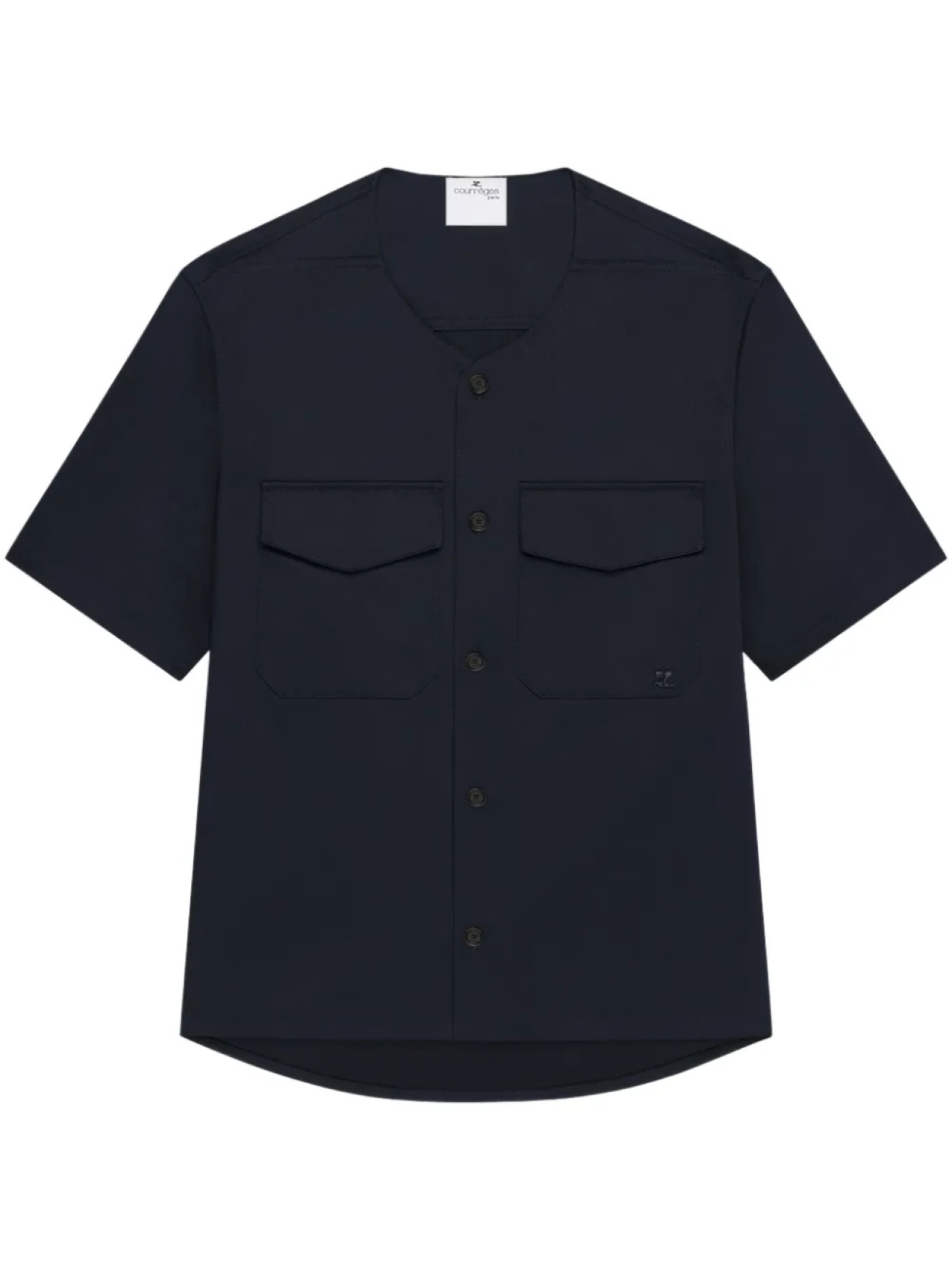 Courrèges рубашка без воротника, синий
Courrèges рубашка без воротника, синий