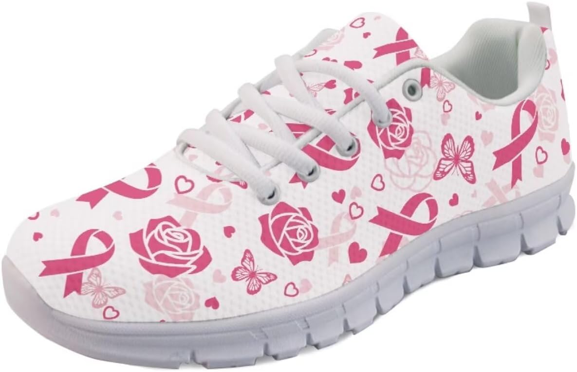 Кроссовки Forchrinse для женщин и мужчин, дышащие, на шнуровке, для бега, повседневные, с сеткой, противоскользящие, теннисные, Breast Cancer Awareness Rose
Кроссовки Forchrinse для женщин и мужчин, дышащие, на шнуровке, для бега, повседневные, с сеткой, противоскользящие, теннисные, Breast Cancer Awareness Rose