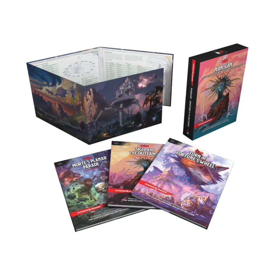 Бокс-сет Planescape - Adventures in the Multiverse, Dungeons & Dragons (5th Edition, 2014 Edition) - Core & Assorted
Бокс-сет Planescape - Adventures in the Multiverse, Dungeons & Dragons (5th Edition, 2014 Edition) - Core & Assorted