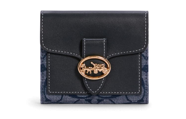 COACH Женский клатч из ткани с кожаными вставками небольшого размера деним синий с монограммой
COACH Женский клатч из ткани с кожаными вставками небольшого размера деним синий с монограммой