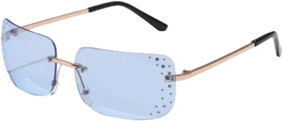 Винтажные солнцезащитные очки без оправы для женщин, роскошные, модные, с градиентным затемнением, защита от УФ-излучения UV400 TOIPASTN, Blue
Винтажные солнцезащитные очки без оправы для женщин, роскошные, модные, с градиентным затемнением, защита от УФ-излучения UV400 TOIPASTN, Blue