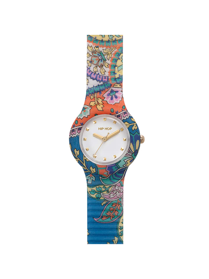 Hip Hop Аналоговые часы с узором пейсли, белые
Hip Hop Аналоговые часы с узором пейсли, белые