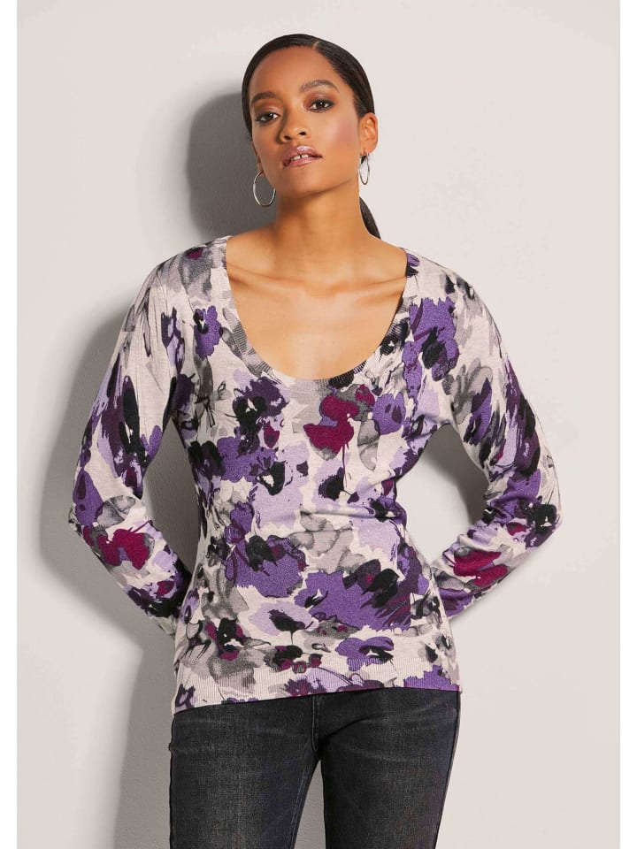 MADELEINE Тонкий вязаный свитер с уникальным принтом в серо-фиолетово-кристаллическом многоцветном исполнении
MADELEINE Тонкий вязаный свитер с уникальным принтом в серо-фиолетово-кристаллическом многоцветном исполнении