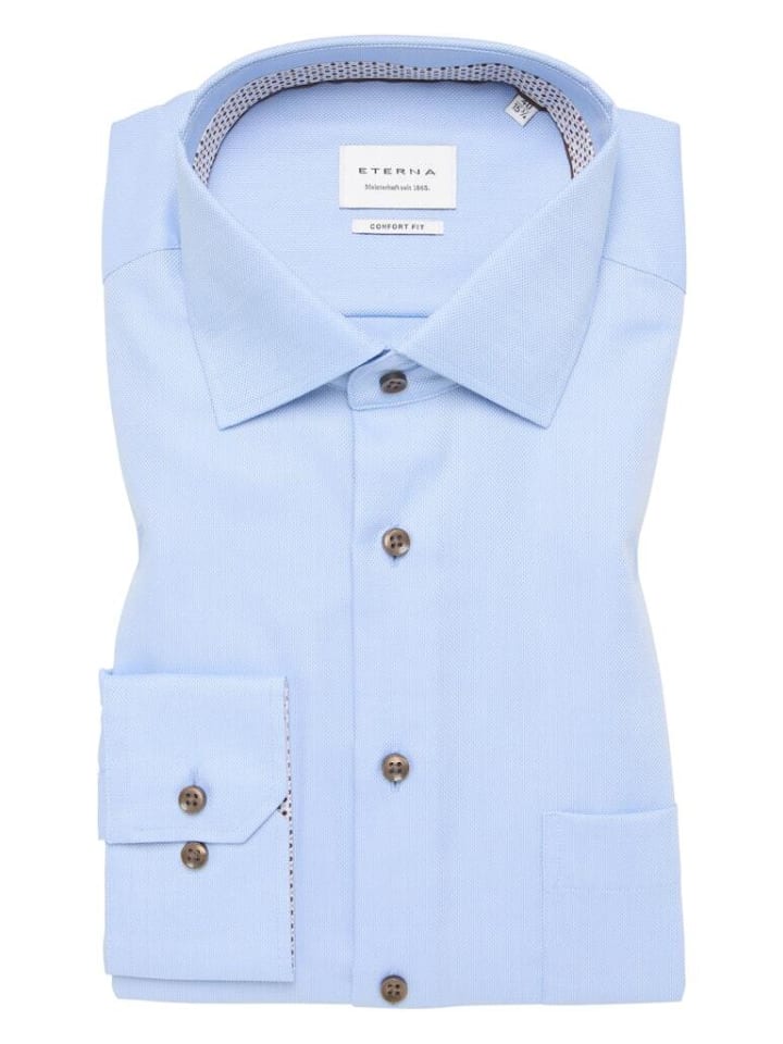Рубашка с длинными рукавами светло-голубого цвета Eterna
Рубашка с длинными рукавами светло-голубого цвета Eterna