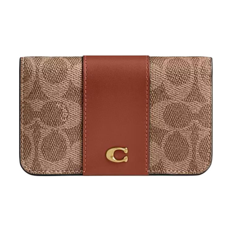 COACH Женский бумажник из текстиля с покрытием коричневый, Brown 
COACH Женский бумажник из текстиля с покрытием коричневый, Brown