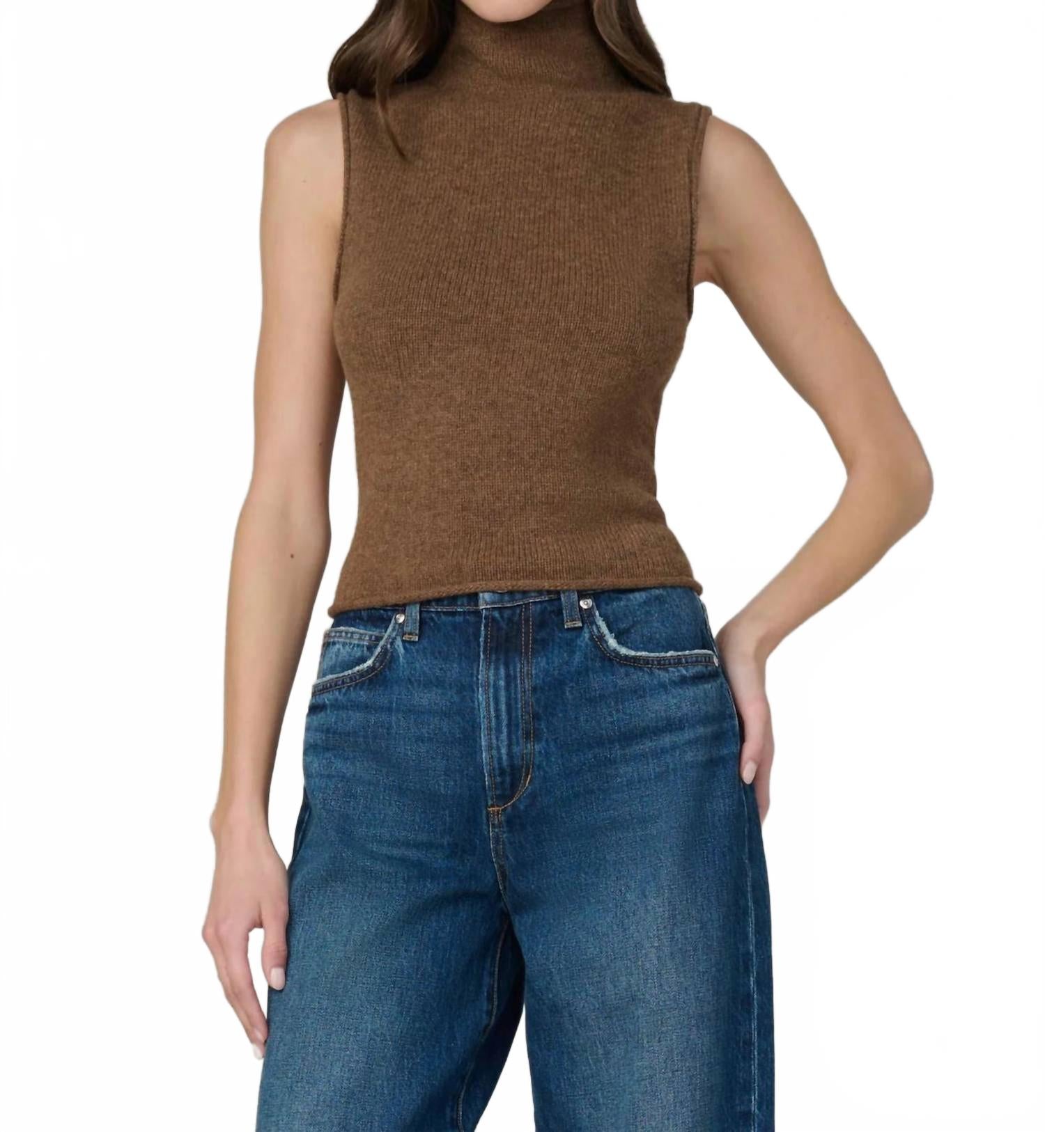 Женский свитер Stevie без рукавов с высоким воротником, коричневый цвет Joe'S Jeans, коричневый
Женский свитер Stevie без рукавов с высоким воротником, коричневый цвет Joe'S Jeans, коричневый