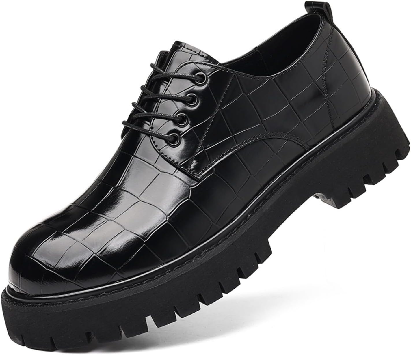 Мужские туфли на платформе с узором под крокодила, кожаные, на шнуровке, с круглым носком, противоскользящие, удобная подошва с рельефом, для официальных мероприятий, свадеб, вечеринок, бизнеса и повседневной носки Netehadi, черный
Мужские туфли на платформе с узором под крокодила, кожаные, на шнуровке, с круглым носком, противоскользящие, удобная подошва с рельефом, для официальных мероприятий, свадеб, вечеринок, бизнеса и повседневной носки Netehadi, черный