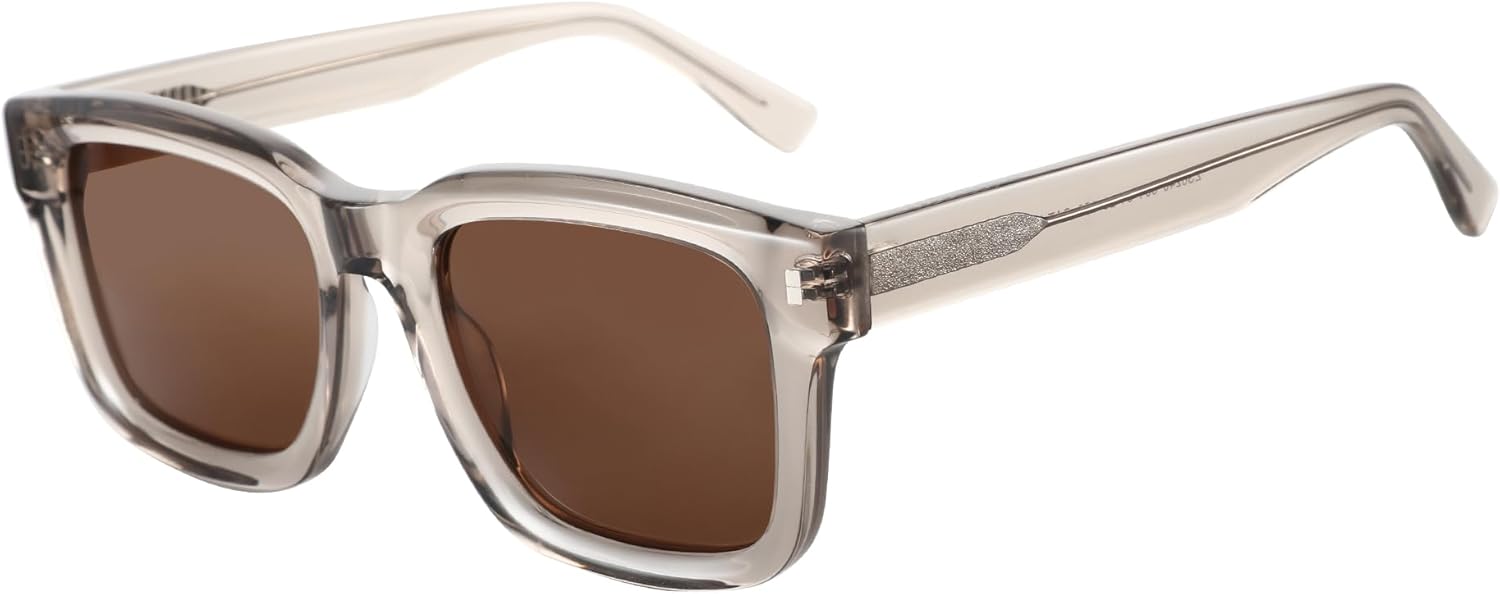 Поляризованные солнцезащитные очки ZENOTTIC для мужчин, квадратная форма: классические солнцезащитные очки со 100% защитой от УФ-излучения для женщин - большие дизайнерские очки унисекс, C04 Crystal Brown Frame Brown Lens
Поляризованные солнцезащитные очки ZENOTTIC для мужчин, квадратная форма: классические солнцезащитные очки со 100% защитой от УФ-излучения для женщин - большие дизайнерские очки унисекс, C04 Crystal Brown Frame Brown Lens