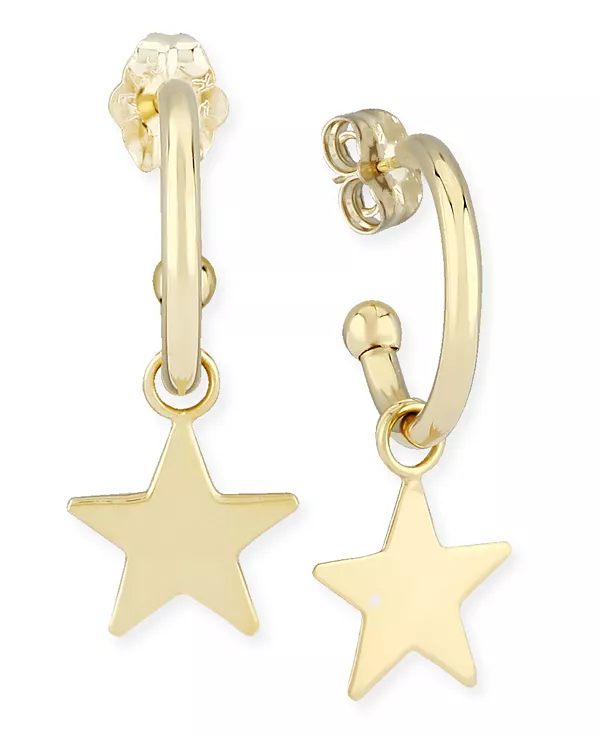 Серьги-Кольца в форме звезд из 14-каратного желтого золота Macy'S, gold
Серьги-Кольца в форме звезд из 14-каратного желтого золота Macy'S, gold