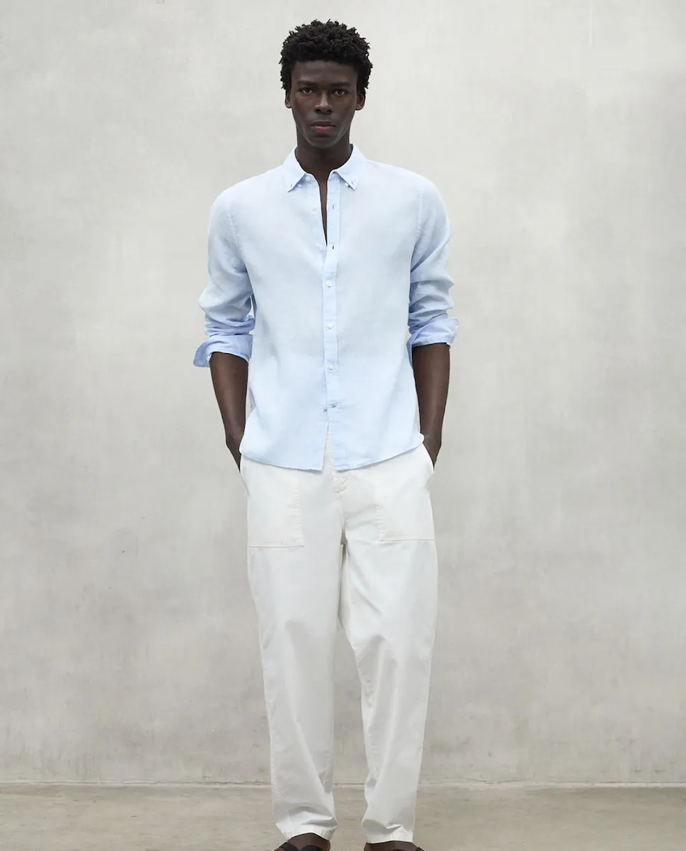 Простая мужская рубашка с длинным рукавом Ecoalf, голубой
Простая мужская рубашка с длинным рукавом Ecoalf, голубой