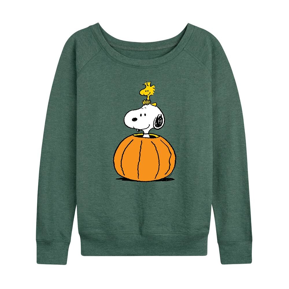 Женский легкий свитшот из френч-терри Peanuts Snoopy & Woodstock Pumpkin Licensed Character, цвет Heather Green
Женский легкий свитшот из френч-терри Peanuts Snoopy & Woodstock Pumpkin Licensed Character, цвет Heather Green