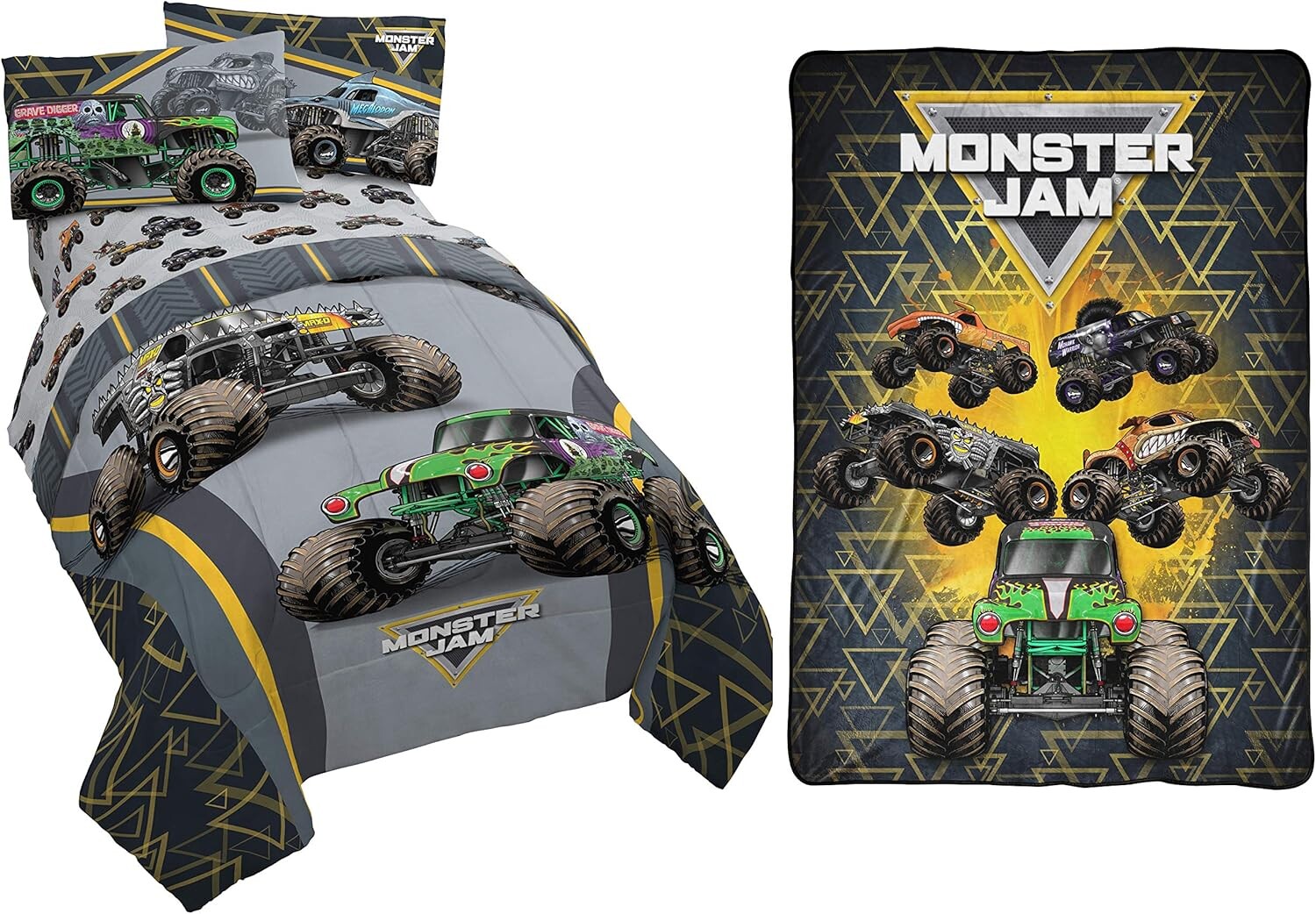 Полный комплект постельного белья Jay Franco Monster Jam MJ Life из 6 предметов — включает постельный комплект и одеяло
Полный комплект постельного белья Jay Franco Monster Jam MJ Life из 6 предметов — включает постельный комплект и одеяло
