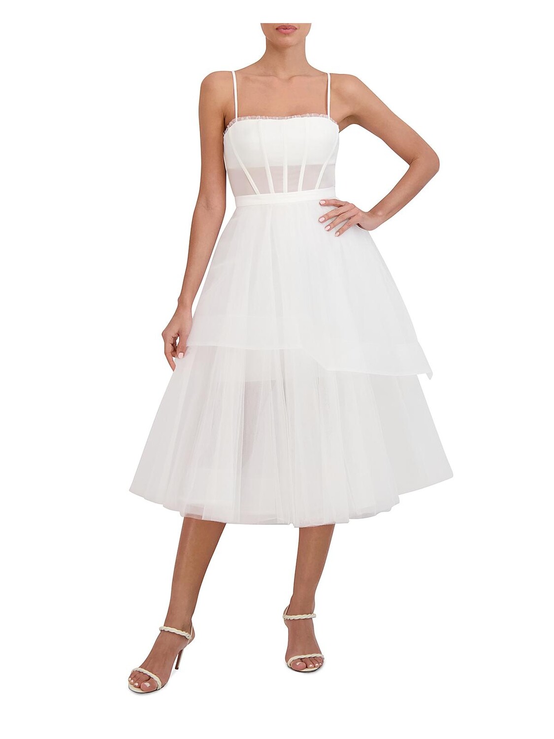 Женское платье миди из тюля для выпускного вечера BCBGMAXAZRIA, цвет Off White
Женское платье миди из тюля для выпускного вечера BCBGMAXAZRIA, цвет Off White