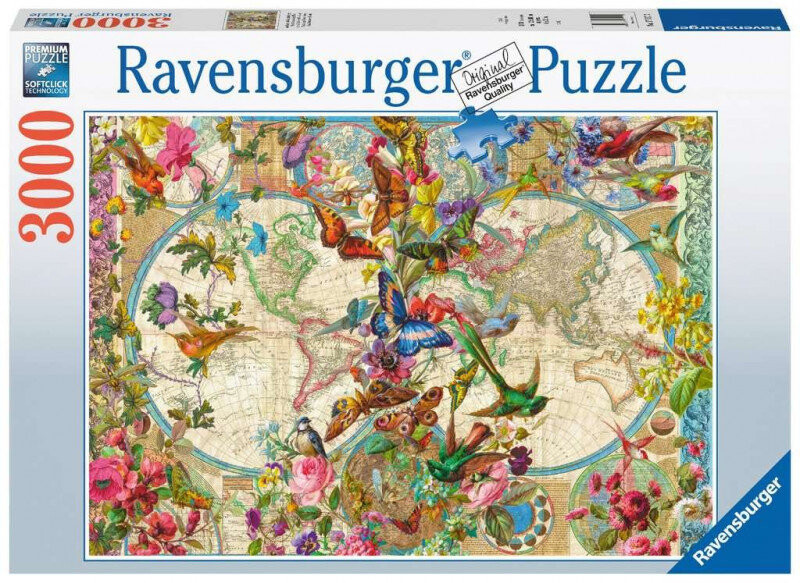 Ravensburger, пазл, Карта мира, Флора и фауна, 3000 шт.
Ravensburger, пазл, Карта мира, Флора и фауна, 3000 шт.