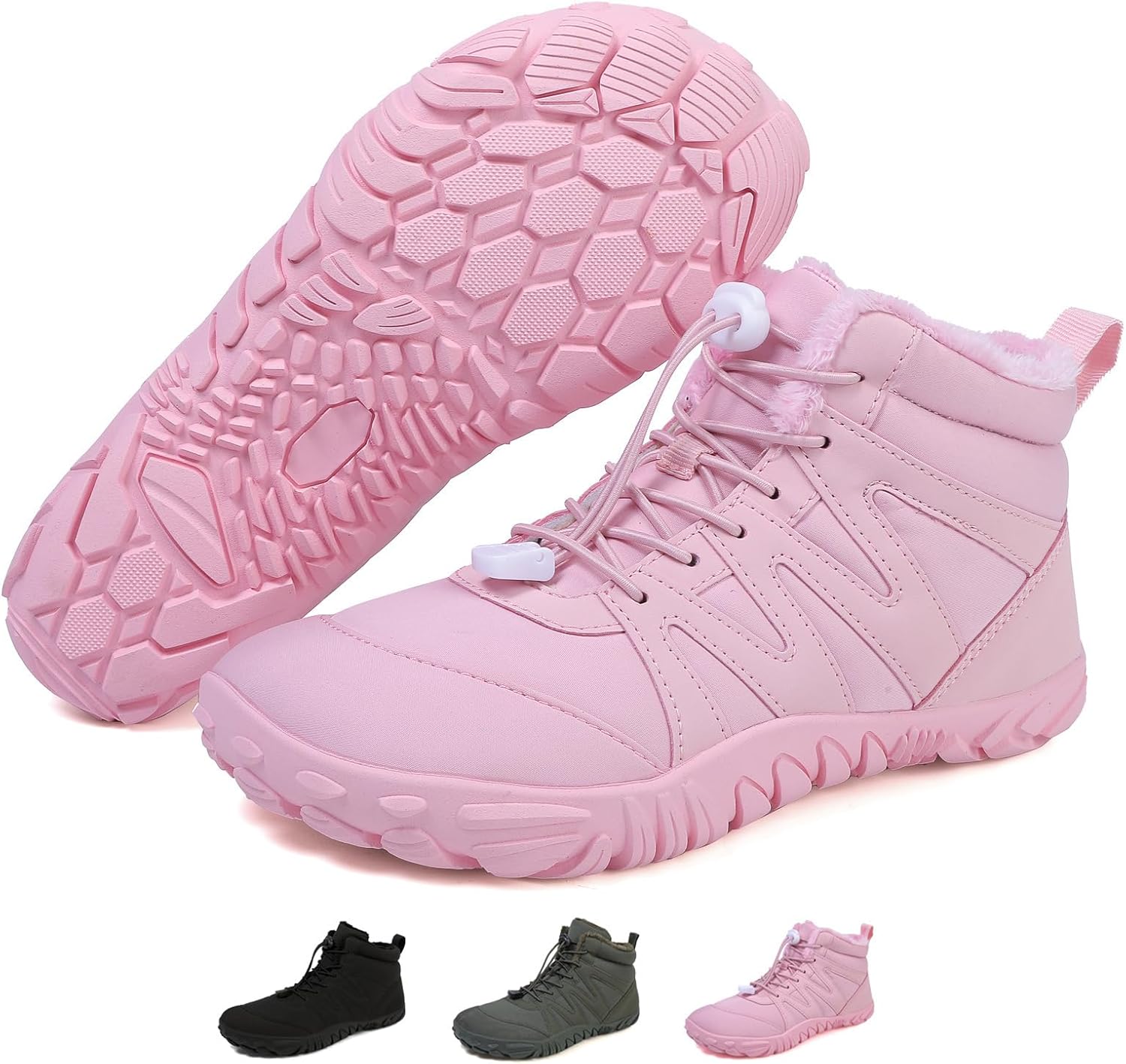 Зимние ботинки для мужчин и женщин, водонепроницаемые, теплые с мехом, для снега, с широкой носочной частью, без подъема, противоскользящие туристические ботинки Kiyenus, розовый
Зимние ботинки для мужчин и женщин, водонепроницаемые, теплые с мехом, для снега, с широкой носочной частью, без подъема, противоскользящие туристические ботинки Kiyenus, розовый