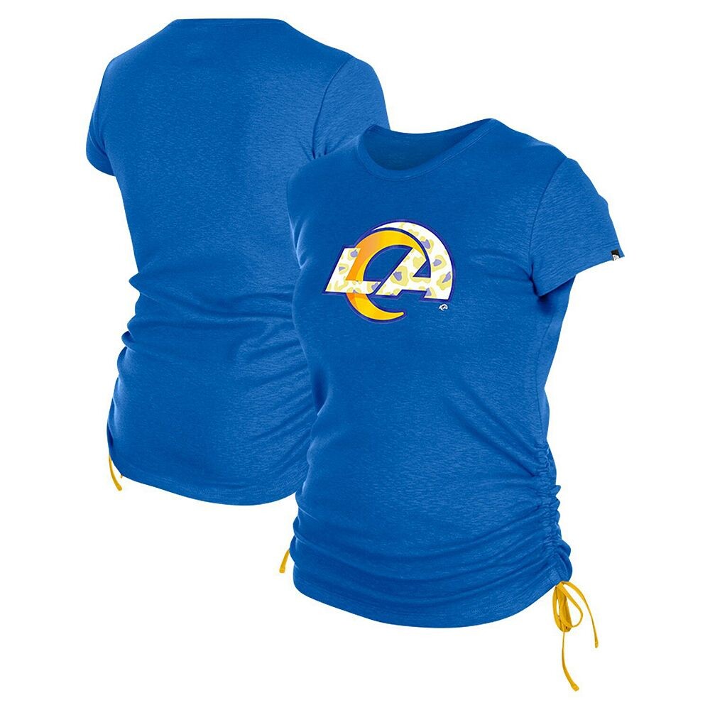 Женская футболка New Era Royal Los Angeles Rams со сборками по бокам, цвет Lar Blue
Женская футболка New Era Royal Los Angeles Rams со сборками по бокам, цвет Lar Blue